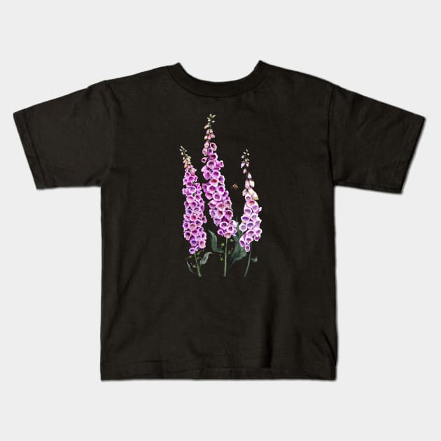 Foxglove.  Digitalis purpurea Kids T-Shirt by Sitenkova